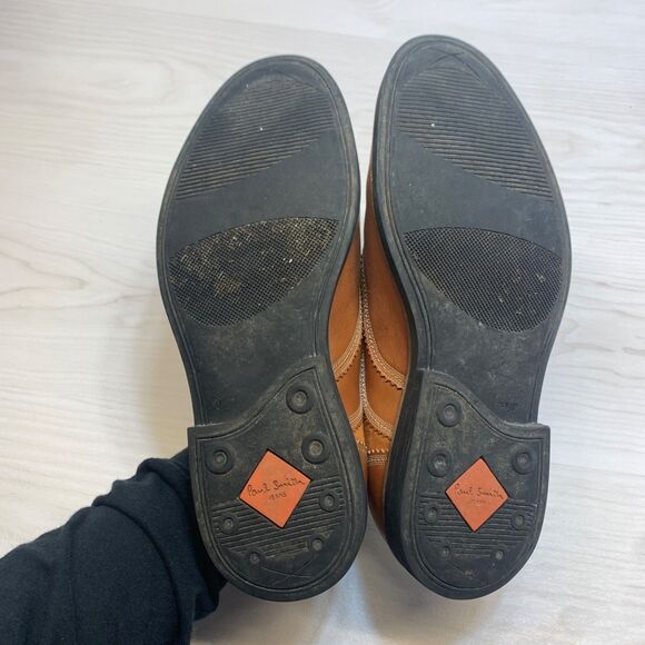 Paul Smith Shoes Mens Size 43 Brown Leather Brogue Wingtip Oxford Made Italy - Picture 7 of 10